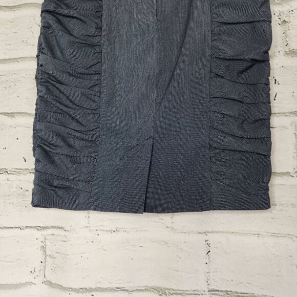 Cartonnier Anthropologie Womens Pencil Midi Skirt Ruched Gray Lined Stretch Sz 4 - Picture 7 of 11